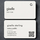 Notary Public Neutral QR Code Visitekaartje