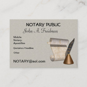 NOTARY PUBLIC Visitekaartje