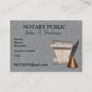 NOTARY PUBLIC Visitekaartje