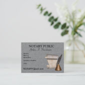 NOTARY PUBLIC Visitekaartje (Staand voorkant)