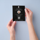 Notary Signing Agent  Modern Black QR Code Photo Flyer (Hand)