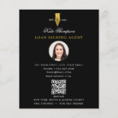 Notary Signing Agent Modern Gold QR Code Photo Flyer (Voorkant)