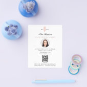 Notary Signing Agent  Modern Pink QR Code Photo Flyer (Enkel)