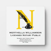 NOTARY SIGNING AGENT Monogram Fotoplaat (Voorkant)