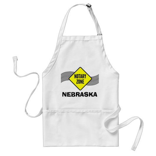 Notary Zone Yellow Road Sign Nebraska Standaard Schort (Voorkant)