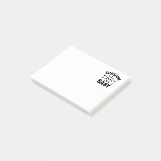 Notas adhesivas con diseño de sol sonriente post-it® notes (Schuin)