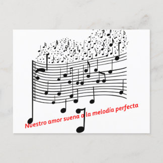 Notas de Amor: Ilustración Musical en Acuarela par Feestdagenkaart