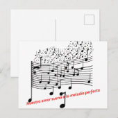 Notas de Amor: Ilustración Musical en Acuarela par Feestdagenkaart (Voorkant / Achterkant)