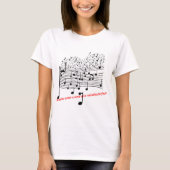 Notas de Amor: Ilustración Musical en Acuarela par T-shirt (Voorkant)