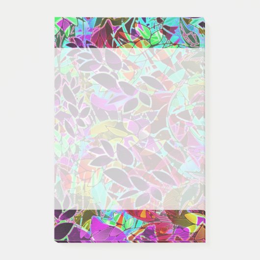Nota's Floral Abstract Kunstwerk Post-it® Notes (Voorkant)