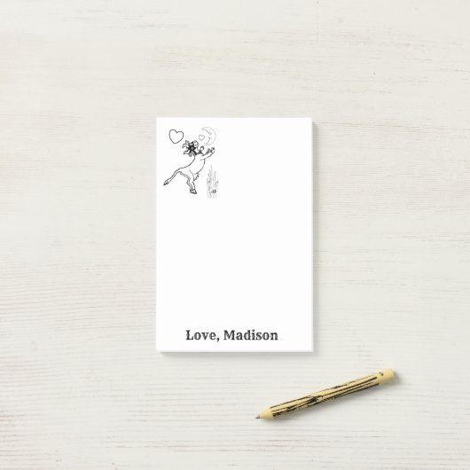 Nota's Koe Grass Coloring Post it Note (Op bureau)