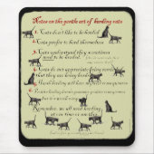 Nota's over de herderkunst van kat Mousepad Muismat (Voorkant)