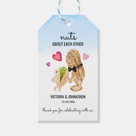 Nota's over elkaar Dank u | Weddenschap Cadeaulabel (Voorkant)