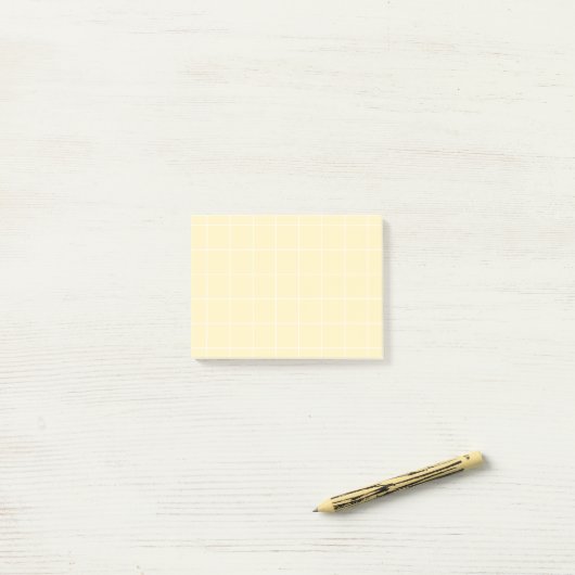 Notas Post-it® Grid paper: minimalist grid (lemon) Notes (Op bureau)