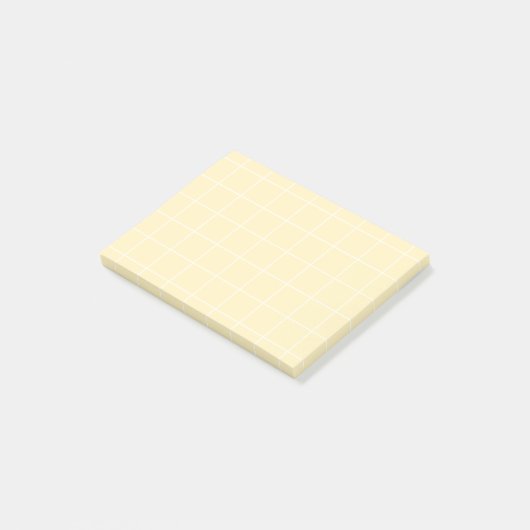 Notas Post-it® Grid paper: minimalist grid (lemon) Notes (Schuin)