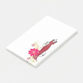 Nota's Red Dress Floral Flowers Post-it® Notes (Schuin)
