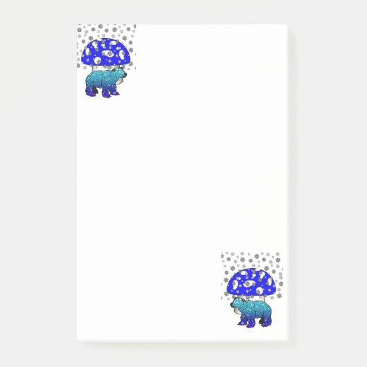 Nota's Snowflake Polar-Beer Post-it® Notes (Voorkant)