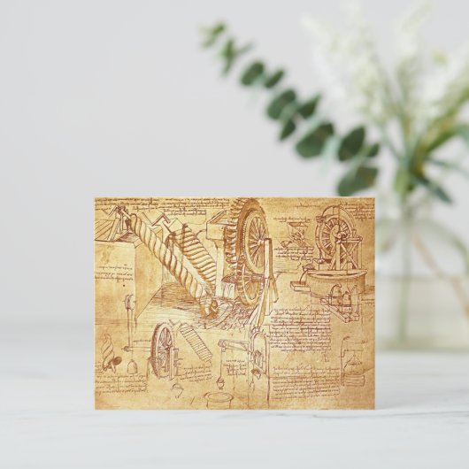 Nota's van Da Vinci Briefkaart (Staand voorkant)