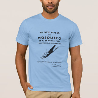 Nota's van Mosquito Vliegtuig Pilot T-shirt