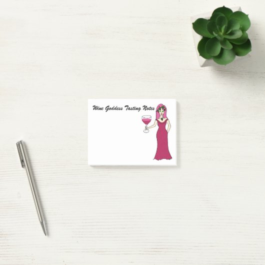 Nota's voor tests van Wine Goddess Post-it® Notes (Kantoor)
