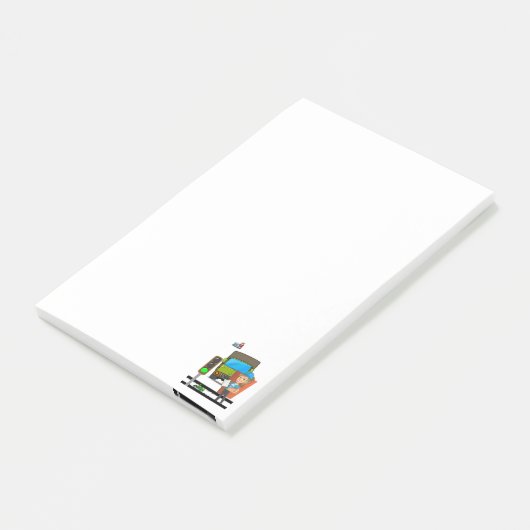 Nota's Vrouw Truck Driver Post-it® Notes (Schuin)