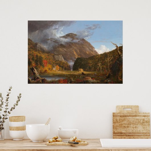 Notch van de witte bergen (Crawford Notch) Poster (Keuken)