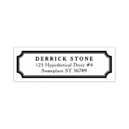 Notched Lijst Classic Border Return Adres Zelfinktende Stempel