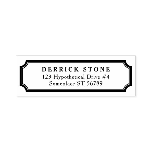 Notched Lijst Classic Border Return Adres Zelfinktende Stempel (Design)