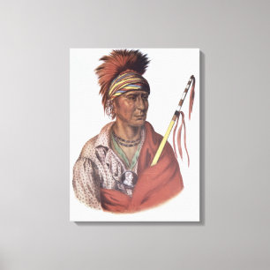 Notchimine of No Heart, een Iowa Chief Canvas Afdruk