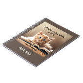 Note Book -Cutie Pie Cat Reading a Book Notitieboek (Linkerzijde)