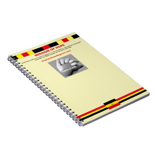 Note book for Mission of Hope Notitieboek (Rechterzijde)