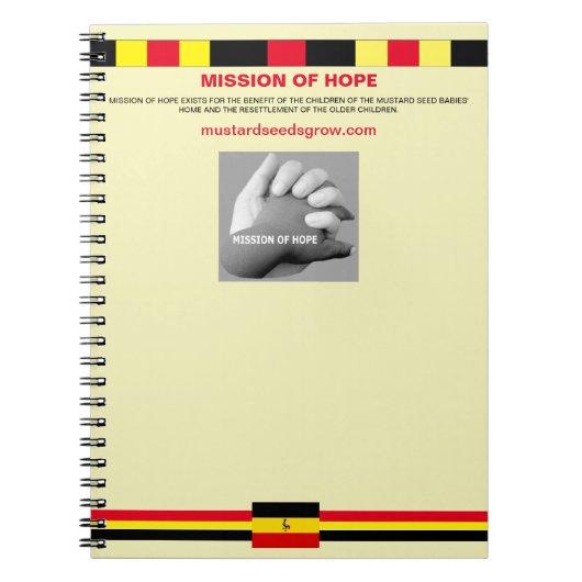 Note book for Mission of Hope Notitieboek (Voorkant)
