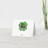 Note Card Basset Hound Happy St.Patrick's Clover Kaart (Achterkant)