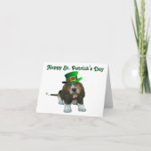 Note Card Basset Hound Happy St.Patrick's Kaart (Voorkant)