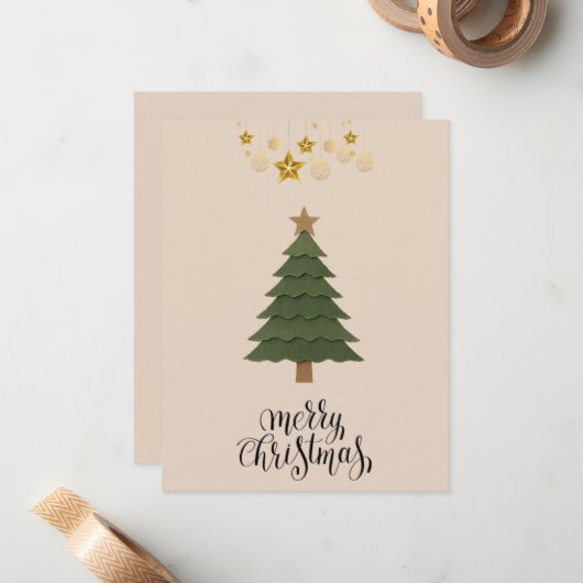 Note Card Christmas  Notitiekaartje (Voorkant / Achterkant in situ)