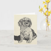 Note card Cocker Spaniel Kaart (Gele Bloem)