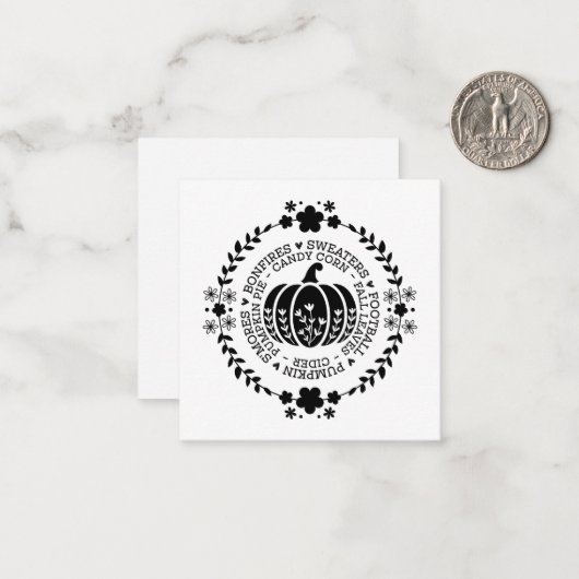 Note Card Notitiekaartje (Voorkant / Achterkant in situ)