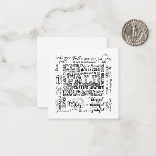 Note Card Notitiekaartje (Voorkant / Achterkant in situ)