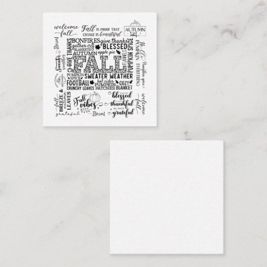 Note Card Notitiekaartje (Voorkant / Achterkant)