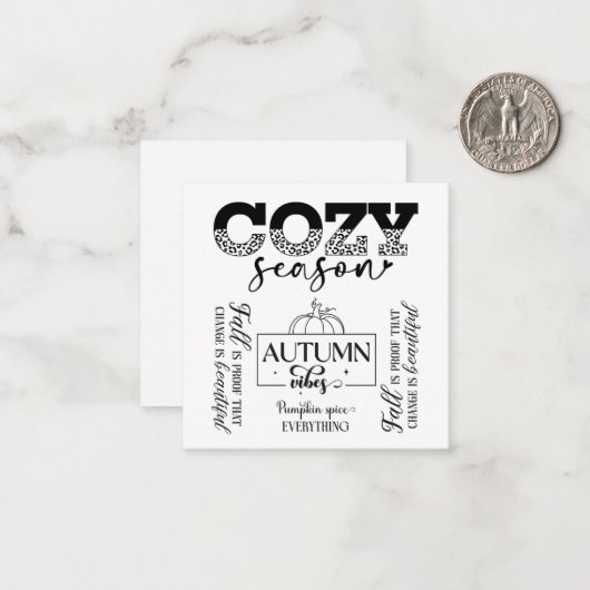 Note Card Notitiekaartje (Voorkant / Achterkant in situ)