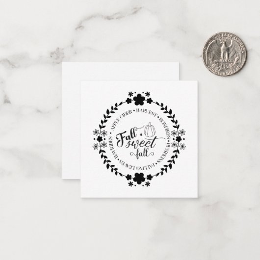 Note Card Notitiekaartje (Voorkant / Achterkant in situ)