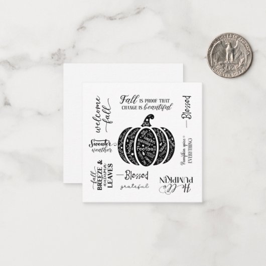 Note Card Notitiekaartje (Voorkant / Achterkant in situ)