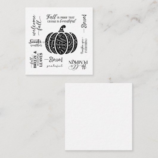 Note Card Notitiekaartje (Voorkant / Achterkant)