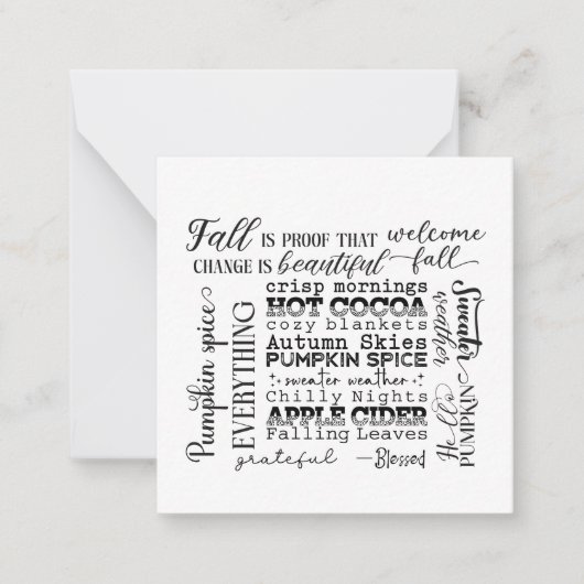 Note Card Notitiekaartje (Voorkant)