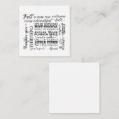 Note Card Notitiekaartje (Voorkant / Achterkant)