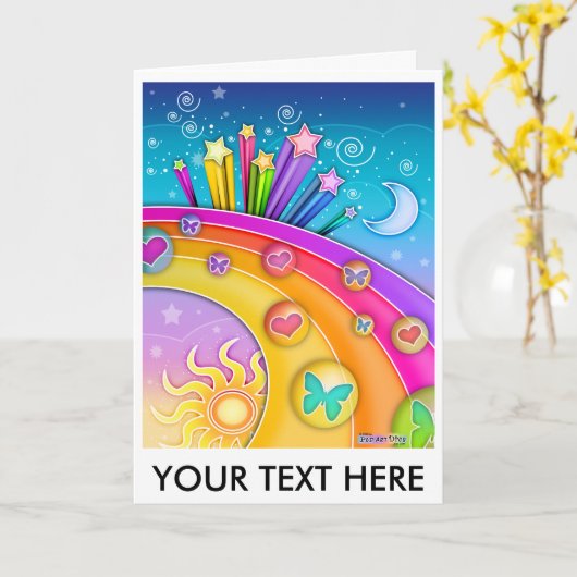 Note Card, Wenskaart - Retro Pop Art Sixties S Kaart (Gele Bloem)