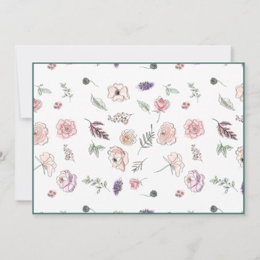 Note Cards Elegant Flat Modern Botanical Bedankkaart (Achterkant)