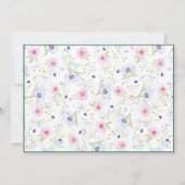 Note Cards Elegante Flat Moderne Botanische pioenr Bedankkaart (Achterkant)