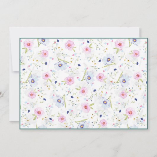 Note Cards Elegante Flat Moderne Botanische pioenr Bedankkaart (Achterkant)