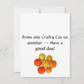 Note Kaart - Crafty Cat Notitiekaartje (Achterkant)